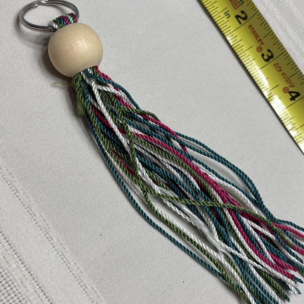 "Shoo Fly" Multi-Strand and Multi-colored Tassled Keychain.